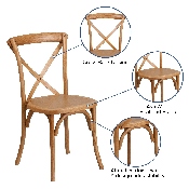 HERCULES Series Stackable Oak Wood Cross Back Chair, XU-X-OAK-GG