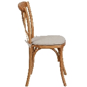 HERCULES Series Stackable Oak Wood Cross Back Chair with Cushion, XU-X-OAK-NTC-GG