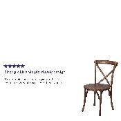 HERCULES Series Stackable Pecan Wood Cross Back Chair, XU-X-PEC-GG