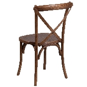 HERCULES Series Stackable Pecan Wood Cross Back Chair, XU-X-PEC-GG