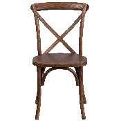 HERCULES Series Stackable Pecan Wood Cross Back Chair, XU-X-PEC-GG