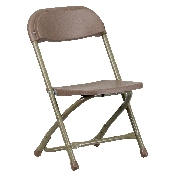 Kids Brown Plastic Folding Chair, Y-KID-BN-GG