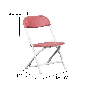 Kids Burgundy Plastic Folding Chair, Y-KID-BY-GG