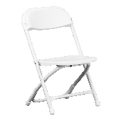 Kids White Plastic Folding Chair, Y-KID-WH-GG