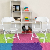 Kids White Plastic Folding Chair, Y-KID-WH-GG