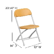Kids Yellow Plastic Folding Chair, Y-KID-YL-GG
