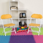 Kids Yellow Plastic Folding Chair, Y-KID-YL-GG