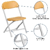 Kids Yellow Plastic Folding Chair, Y-KID-YL-GG