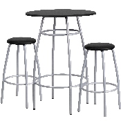 Bar Height Table Set with Padded Stools, YB-YJ922-GG