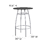 Bar Height Table Set with Padded Stools, YB-YJ922-GG