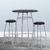 Bar Height Table Set with Padded Stools, YB-YJ922-GG