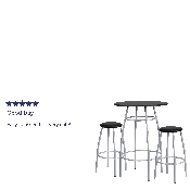 Bar Height Table Set with Padded Stools, YB-YJ922-GG