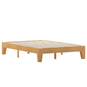 Evelyn Natural Pine Finish Wood Full Platform Bed with Wooden Support Slats, No Box Spring Required, YKC-1090-F-NAT-GG