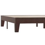 Evelyn Walnut Finish Wood King Platform Bed with Wooden Support Slats, No Box Spring Required, YKC-1090-K-WAL-GG
