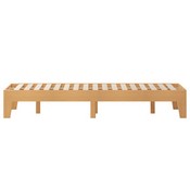 Evelyn Natural Pine Finish Wood Queen Platform Bed with Wooden Support Slats, No Box Spring Required, YKC-1090-Q-NAT-GG