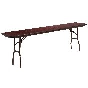 8-Foot High Pressure Mahogany Laminate Folding Training Table, YT-1896-HIGH-WAL-GG