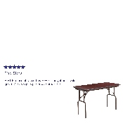 4-Foot Mahogany Melamine Laminate Folding Banquet Table, YT-2448-MEL-WAL-GG