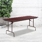 6-Foot High Pressure Mahogany Laminate Folding Banquet Table, YT-3072-HIGH-WAL-GG