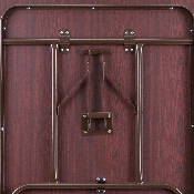6-Foot Mahogany Melamine Laminate Folding Banquet Table, YT-3072-MEL-WAL-GG