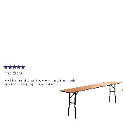 8-Foot Rectangular Wood Folding Training / Seminar Table with Smooth Clear Coated Finished Top, YT-WTFT18X96-TBL-GG