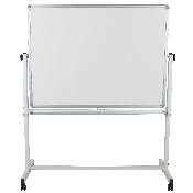 HERCULES Series 53"W x 62.5"H Reversible Mobile Cork Bulletin Board and White Board with Pen Tray, YU-YCI-003-CK-GG
