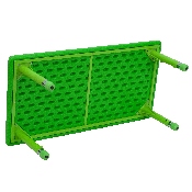 24''W x 48''L Rectangular Green Plastic Height Adjustable Activity Table, YU-YCX-001-2-RECT-TBL-GREEN-GG