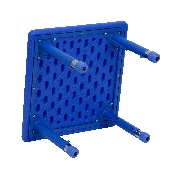 24'' Square Blue Plastic Height Adjustable Activity Table, YU-YCX-002-2-SQR-TBL-BLUE-GG
