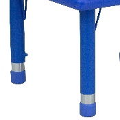 24'' Square Blue Plastic Height Adjustable Activity Table, YU-YCX-002-2-SQR-TBL-BLUE-GG