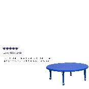 45'' Round Blue Plastic Height Adjustable Activity Table, YU-YCX-005-2-ROUND-TBL-BLUE-GG