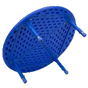 45'' Round Blue Plastic Height Adjustable Activity Table, YU-YCX-005-2-ROUND-TBL-BLUE-GG