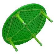 45'' Round Green Plastic Height Adjustable Activity Table, YU-YCX-005-2-ROUND-TBL-GREEN-GG