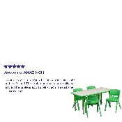 23.625''W x 47.25''L Rectangular Green Plastic Height Adjustable Activity Table Set with 4 Chairs, YU-YCY-060-0034-RECT-TBL-GREEN-GG