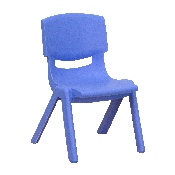 23.625''W x 47.25''L Rectangular Blue Plastic Height Adjustable Activity Table Set with 6 Chairs, YU-YCY-060-0036-RECT-TBL-BLUE-GG
