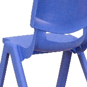 23.625''W x 47.25''L Rectangular Blue Plastic Height Adjustable Activity Table Set with 6 Chairs, YU-YCY-060-0036-RECT-TBL-BLUE-GG