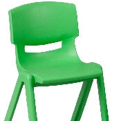 23.625''W x 47.25''L Rectangular Green Plastic Height Adjustable Activity Table Set with 6 Chairs, YU-YCY-060-0036-RECT-TBL-GREEN-GG