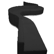 HERCULES Alon Series Black LeatherSoft Reception Configuration, 9 Pieces, ZB-803-410-SET-BK-GG, ZB-803-410-SET-BK-GG