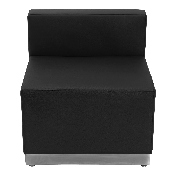 HERCULES Alon Series Black LeatherSoft Reception Configuration, 9 Pieces, ZB-803-410-SET-BK-GG, ZB-803-410-SET-BK-GG