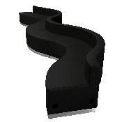 HERCULES Alon Series Black LeatherSoft Reception Configuration, 8 Pieces, ZB-803-430-SET-BK-GG, ZB-803-430-SET-BK-GG