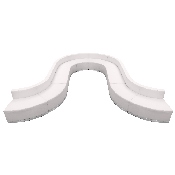 HERCULES Alon Series Melrose White LeatherSoft Reception Configuration, 10 Pieces, ZB-803-450-SET-WH-GG, ZB-803-450-SET-WH-GG