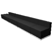 HERCULES Alon Series Black LeatherSoft Reception Configuration, 6 Pieces, ZB-803-490-SET-BK-GG, ZB-803-490-SET-BK-GG