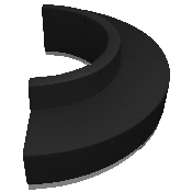 HERCULES Alon Series Black LeatherSoft Reception Configuration, 4 Pieces, ZB-803-520-SET-BK-GG, ZB-803-520-SET-BK-GG