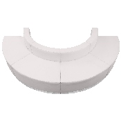 HERCULES Alon Series Melrose White LeatherSoft Reception Configuration, 4 Pieces, ZB-803-520-SET-WH-GG, ZB-803-520-SET-WH-GG