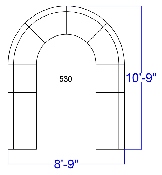HERCULES Alon Series Black LeatherSoft Reception Configuration, 8 Pieces, ZB-803-530-SET-BK-GG, ZB-803-530-SET-BK-GG
