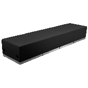 HERCULES Alon Series Black LeatherSoft Reception Configuration, 4 Pieces, ZB-803-540-SET-BK-GG, ZB-803-540-SET-BK-GG