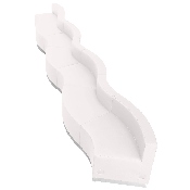 HERCULES Alon Series Melrose White LeatherSoft Reception Configuration, 7 Pieces, ZB-803-550-SET-WH-GG, ZB-803-550-SET-WH-GG