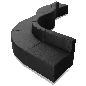 HERCULES Alon Series Black LeatherSoft Reception Configuration, 6 Pieces, ZB-803-580-SET-BK-GG, ZB-803-580-SET-BK-GG