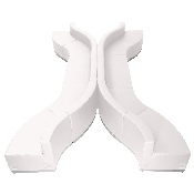 HERCULES Alon Series Melrose White LeatherSoft Reception Configuration, 10 Pieces, ZB-803-630-SET-WH-GG