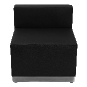 HERCULES Alon Series Black LeatherSoft Reception Configuration, 3 Pieces, ZB-803-680-SET-BK-GG, ZB-803-680-SET-BK-GG