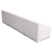HERCULES Alon Series Melrose White LeatherSoft Reception Configuration, 3 Pieces, ZB-803-680-SET-WH-GG, ZB-803-680-SET-WH-GG