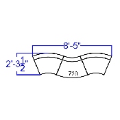 HERCULES Alon Series Melrose White LeatherSoft Reception Configuration, 3 Pieces, ZB-803-720-SET-WH-GG, ZB-803-720-SET-WH-GG
